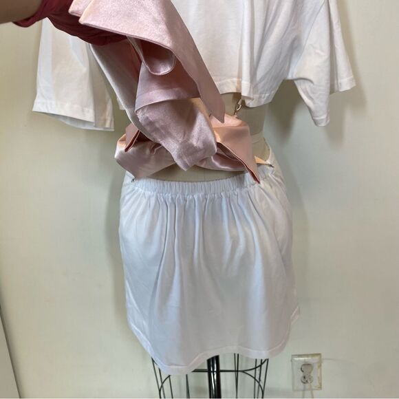 Ozlana Australia white cotton dress with bow  📦 - Picture 9 of 15